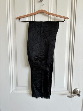 J. CREW | stratus lace trim pants in textured satin